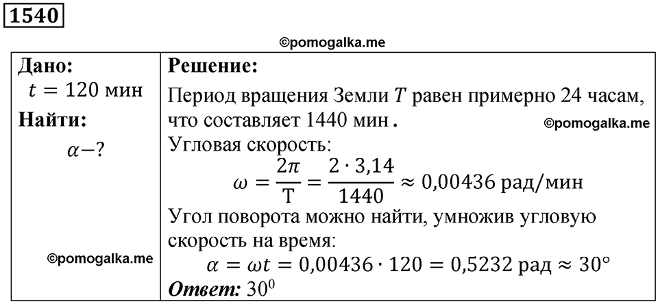 страница 174 номер 1540 физика 7-9 класс Пёрышкин сборник задач 2024 год