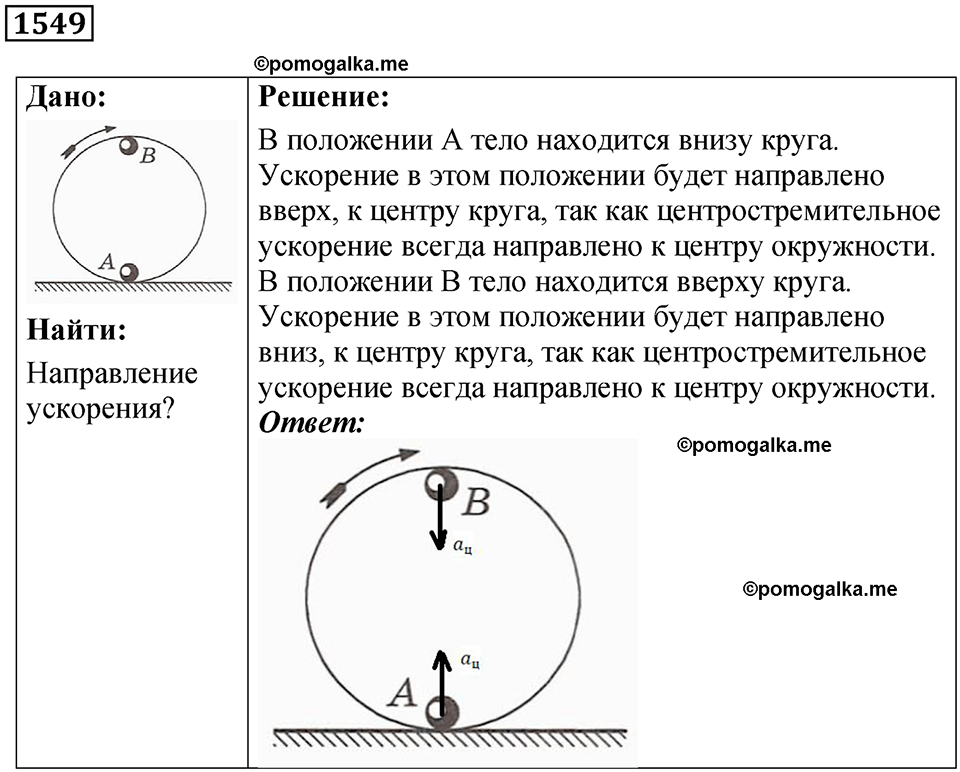 страница 175 номер 1549 физика 7-9 класс Пёрышкин сборник задач 2024 год