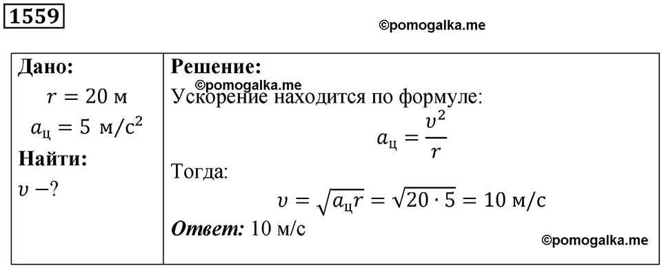 страница 176 номер 1559 физика 7-9 класс Пёрышкин сборник задач 2024 год