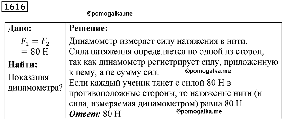 страница 185 номер 1616 физика 7-9 класс Пёрышкин сборник задач 2024 год