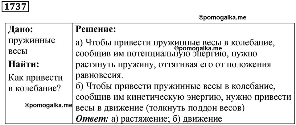 страница 203 номер 1737 физика 7-9 класс Пёрышкин сборник задач 2024 год