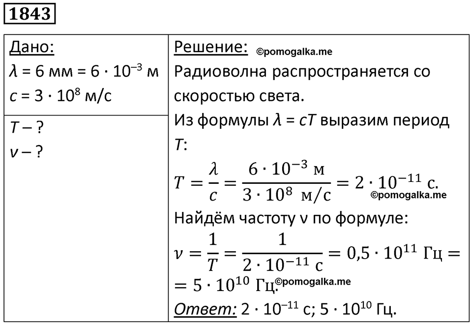 страница 218 номер 1843 физика 7-9 класс Пёрышкин сборник задач 2024 год