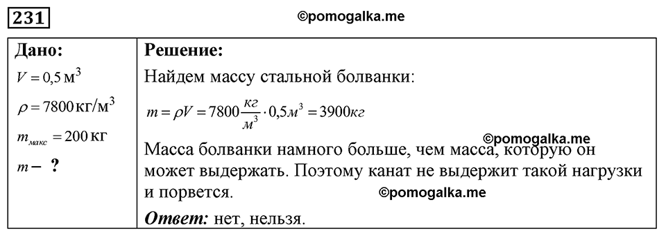 страница 32 номер 231 физика 7-9 класс Пёрышкин сборник задач 2024 год