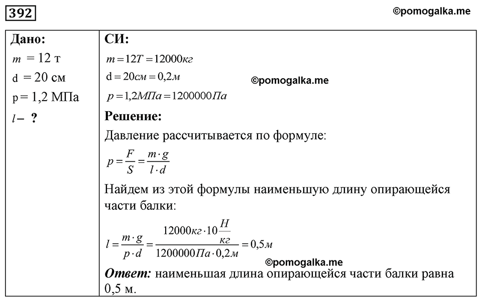 страница 48 номер 392 физика 7-9 класс Пёрышкин сборник задач 2024 год