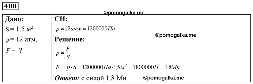 страница 49 номер 400 физика 7-9 класс Пёрышкин сборник задач 2024 год