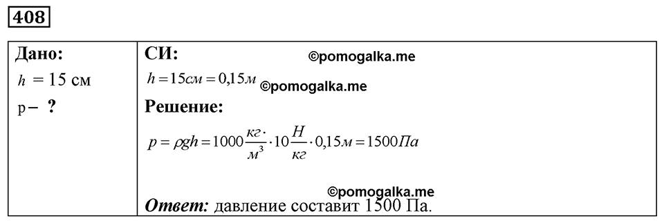 страница 50 номер 408 физика 7-9 класс Пёрышкин сборник задач 2024 год