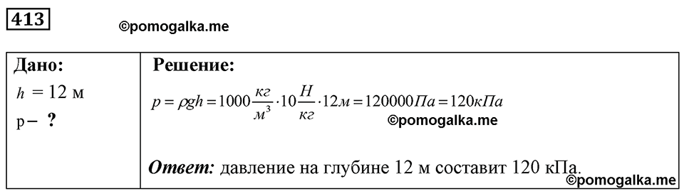 страница 50 номер 413 физика 7-9 класс Пёрышкин сборник задач 2024 год