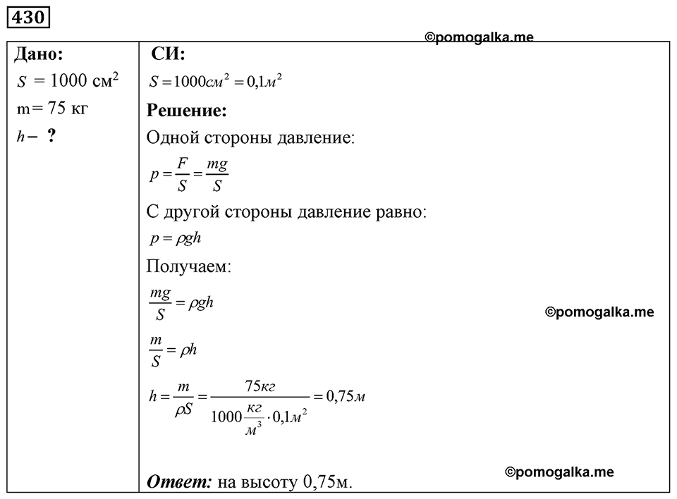 страница 53 номер 430 физика 7-9 класс Пёрышкин сборник задач 2024 год