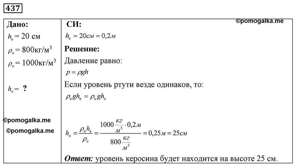 страница 54 номер 437 физика 7-9 класс Пёрышкин сборник задач 2024 год