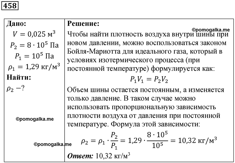 страница 56 номер 458 физика 7-9 класс Пёрышкин сборник задач 2024 год