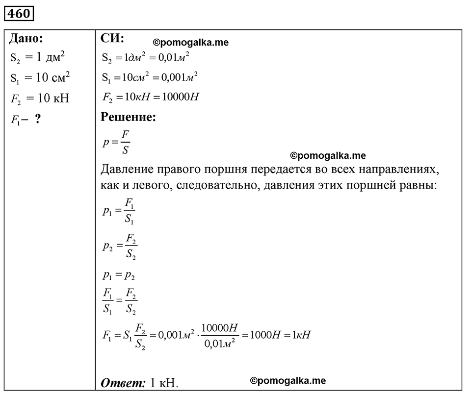 страница 57 номер 460 физика 7-9 класс Пёрышкин сборник задач 2024 год