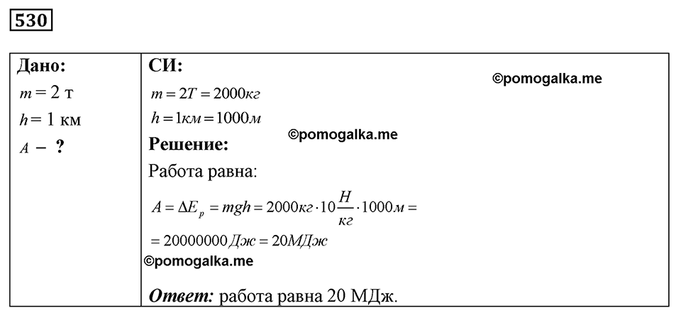 страница 63 номер 530 физика 7-9 класс Пёрышкин сборник задач 2024 год