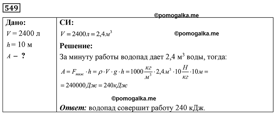 страница 64 номер 549 физика 7-9 класс Пёрышкин сборник задач 2024 год