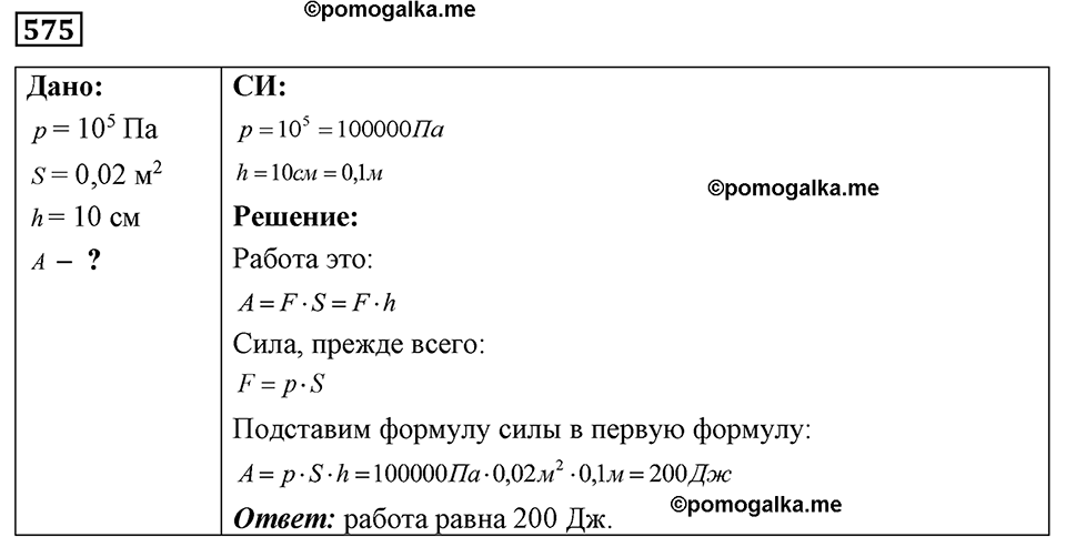 страница 66 номер 575 физика 7-9 класс Пёрышкин сборник задач 2024 год