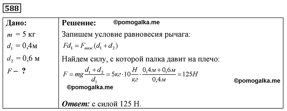 страница 68 номер 588 физика 7-9 класс Пёрышкин сборник задач 2024 год