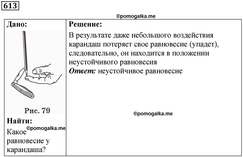 страница 71 номер 613 физика 7-9 класс Пёрышкин сборник задач 2024 год