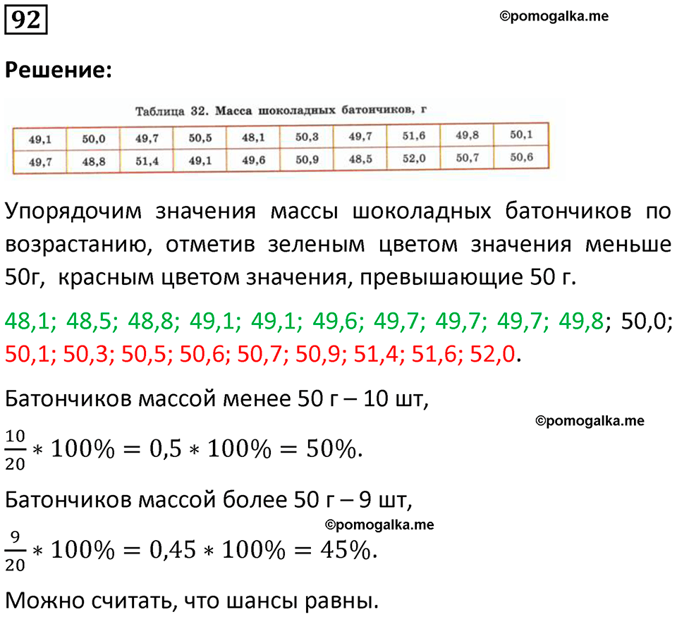 часть 1 страница 50 задача / номер 92 вопросы после параграфа математика 7-9 класс Высоцкий, Ященко 2025 год