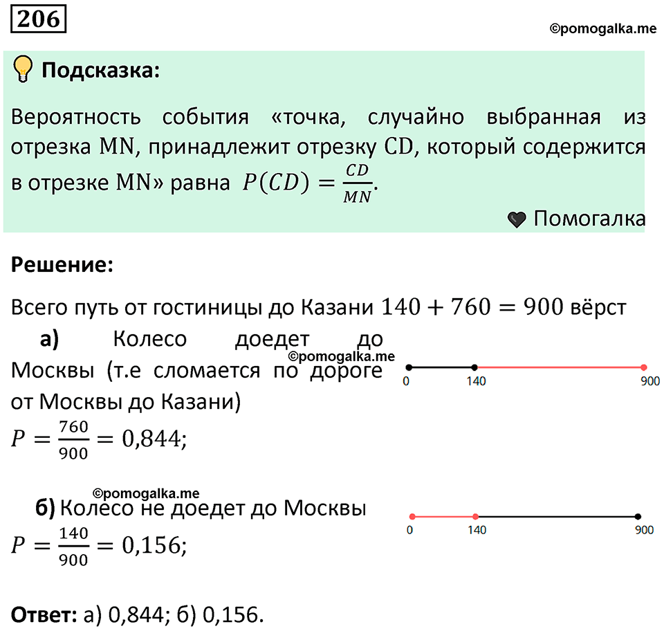 часть 2 страница 66 задача / номер 206 вопросы после параграфа математика 7-9 класс Высоцкий, Ященко 2025 год