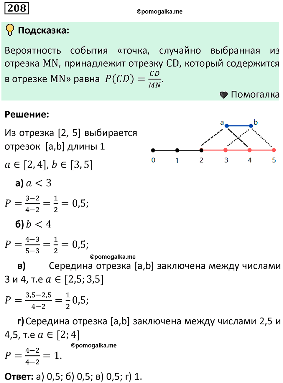 часть 2 страница 66 задача / номер 208 вопросы после параграфа математика 7-9 класс Высоцкий, Ященко 2025 год