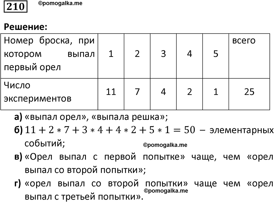 часть 2 страница 70 задача / номер 210 вопросы после параграфа математика 7-9 класс Высоцкий, Ященко 2025 год