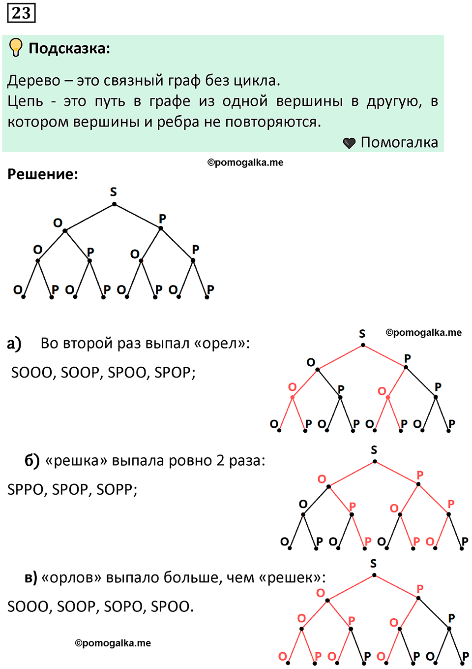часть 2 страница 11 задача / номер 23 вопросы после параграфа математика 7-9 класс Высоцкий, Ященко 2025 год