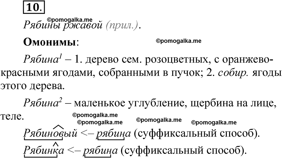 упражнение 10 русский язык 7 класс Бондаренко рабочая тетрадь 1 часть 2025 год