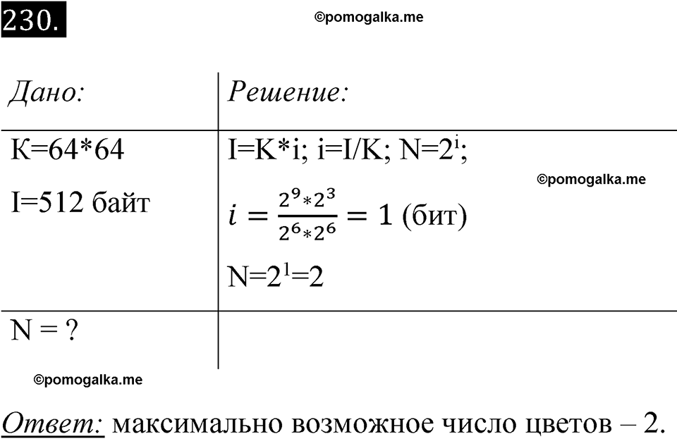 часть 2 страница 56 номер 230 рабочая тетрадь по информатике 7 класс Босова 2023 год просвещение