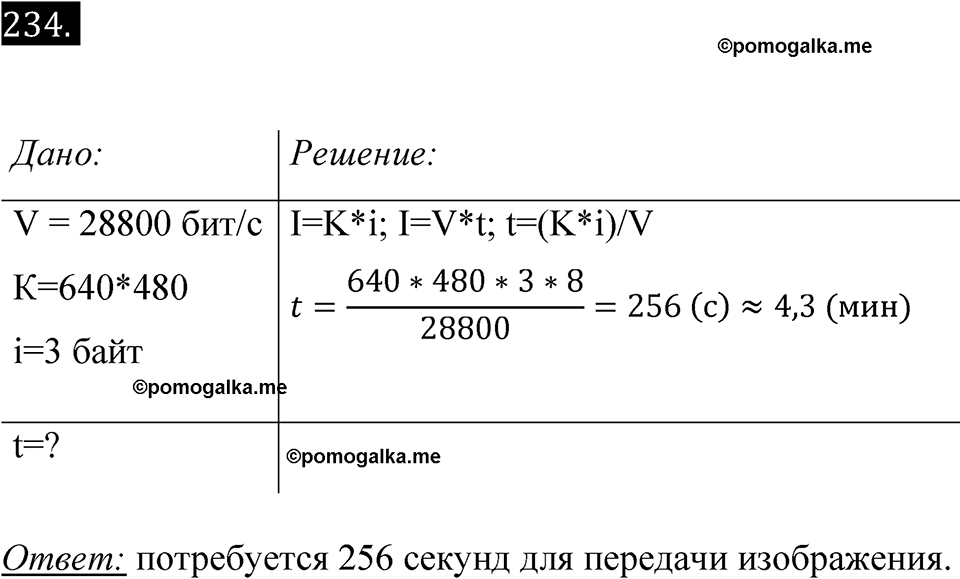 часть 2 страница 57 номер 234 рабочая тетрадь по информатике 7 класс Босова 2023 год просвещение