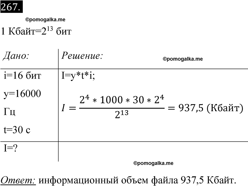 часть 2 страница 81 номер 267 рабочая тетрадь по информатике 7 класс Босова 2023 год просвещение