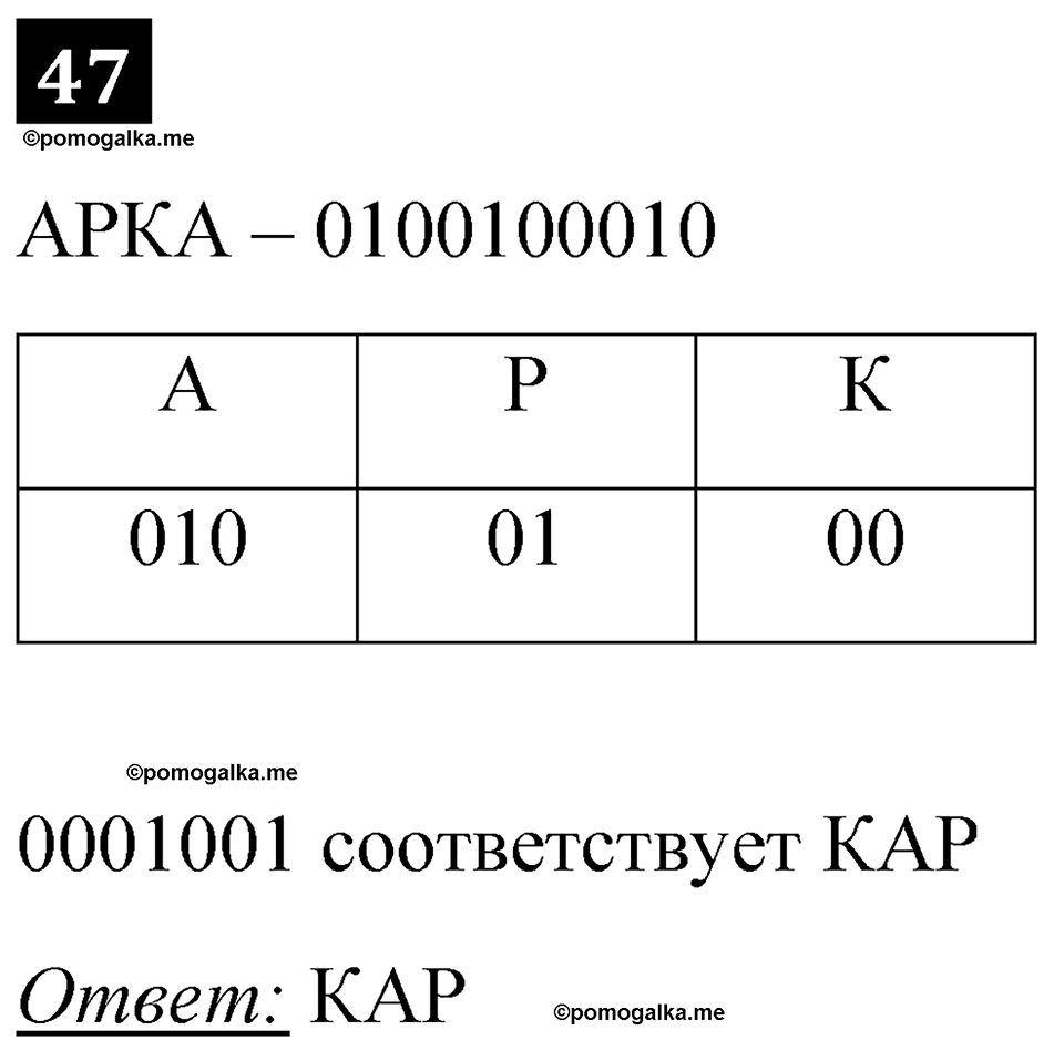 часть 1 страница 31 номер 47 рабочая тетрадь по информатике 7 класс Босова 2023 год просвещение