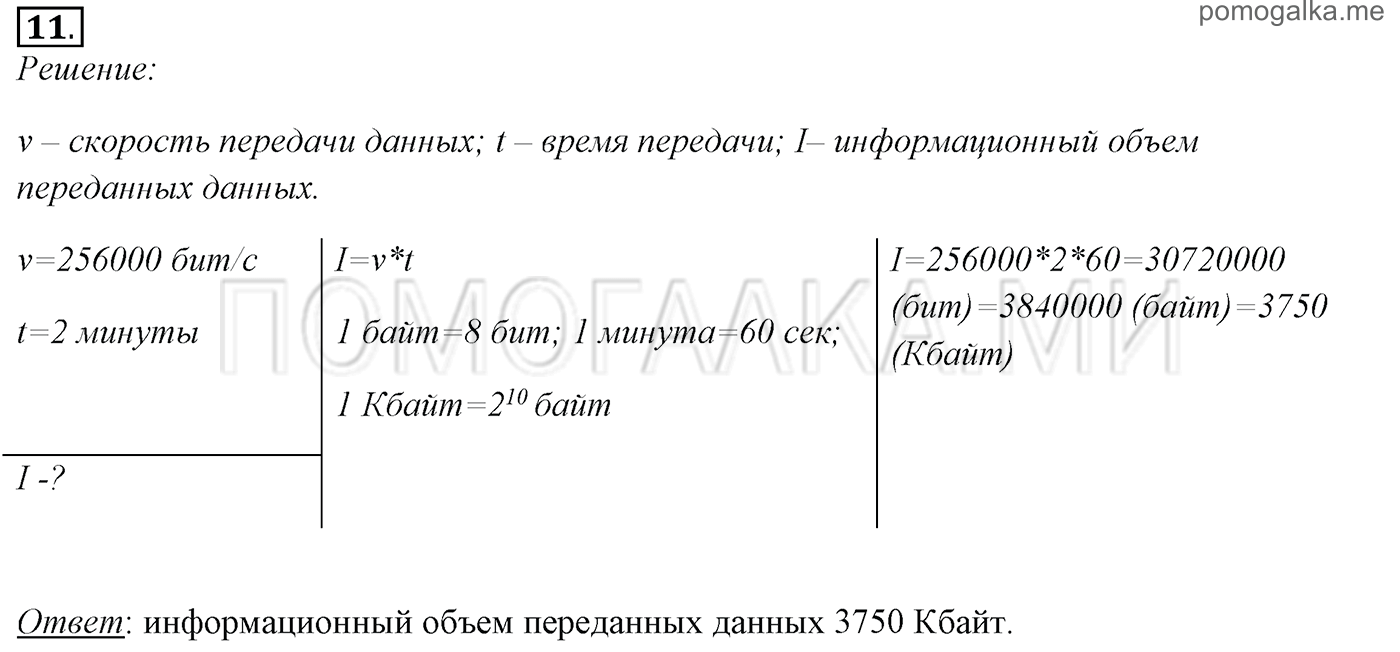 страницы 65-64 §2.2 номер 11 учебнику по информатике 7 класс Босова