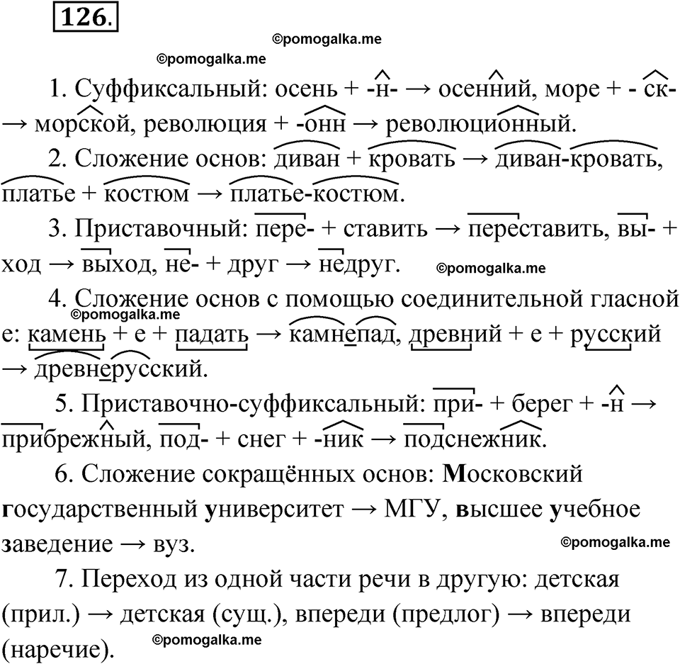 страница 83 упражнение 126 русский язык 7 класс Чердаков, Вербицкая Сферы 2023 год
