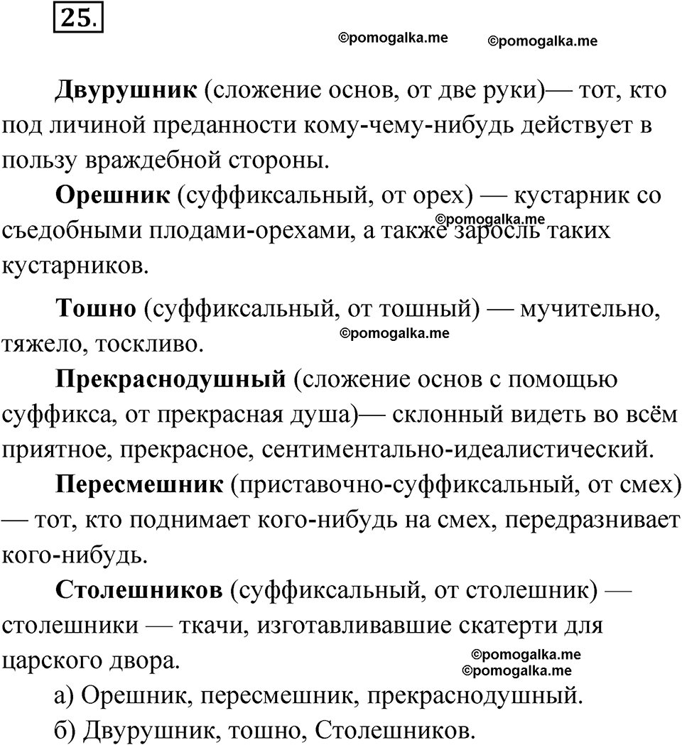 страница 25 упражнение 25 русский язык 7 класс Чердаков, Вербицкая Сферы 2023 год