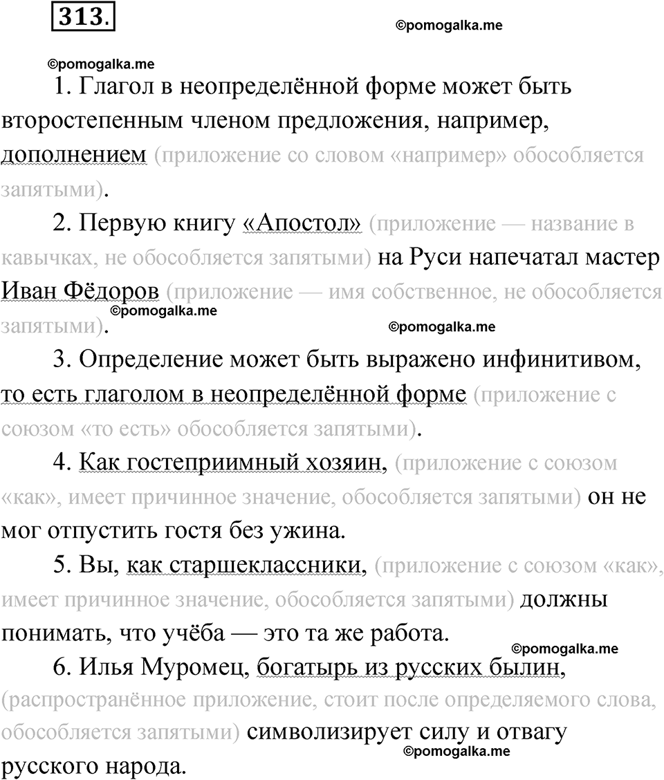 страница 181 упражнение 313 русский язык 7 класс Чердаков, Вербицкая Сферы 2023 год