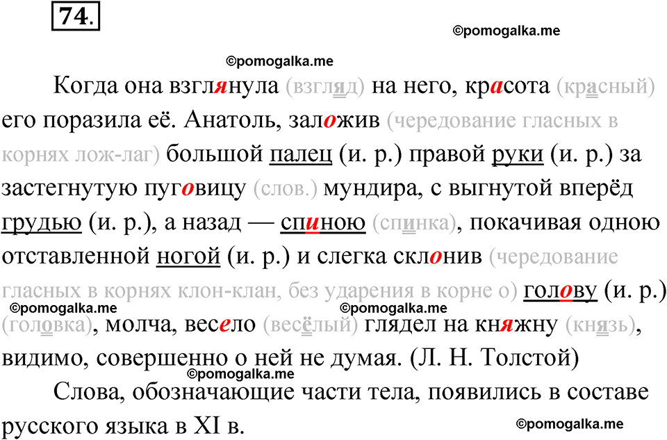 страница 56 упражнение 74 русский язык 7 класс Чердаков, Вербицкая Сферы 2023 год