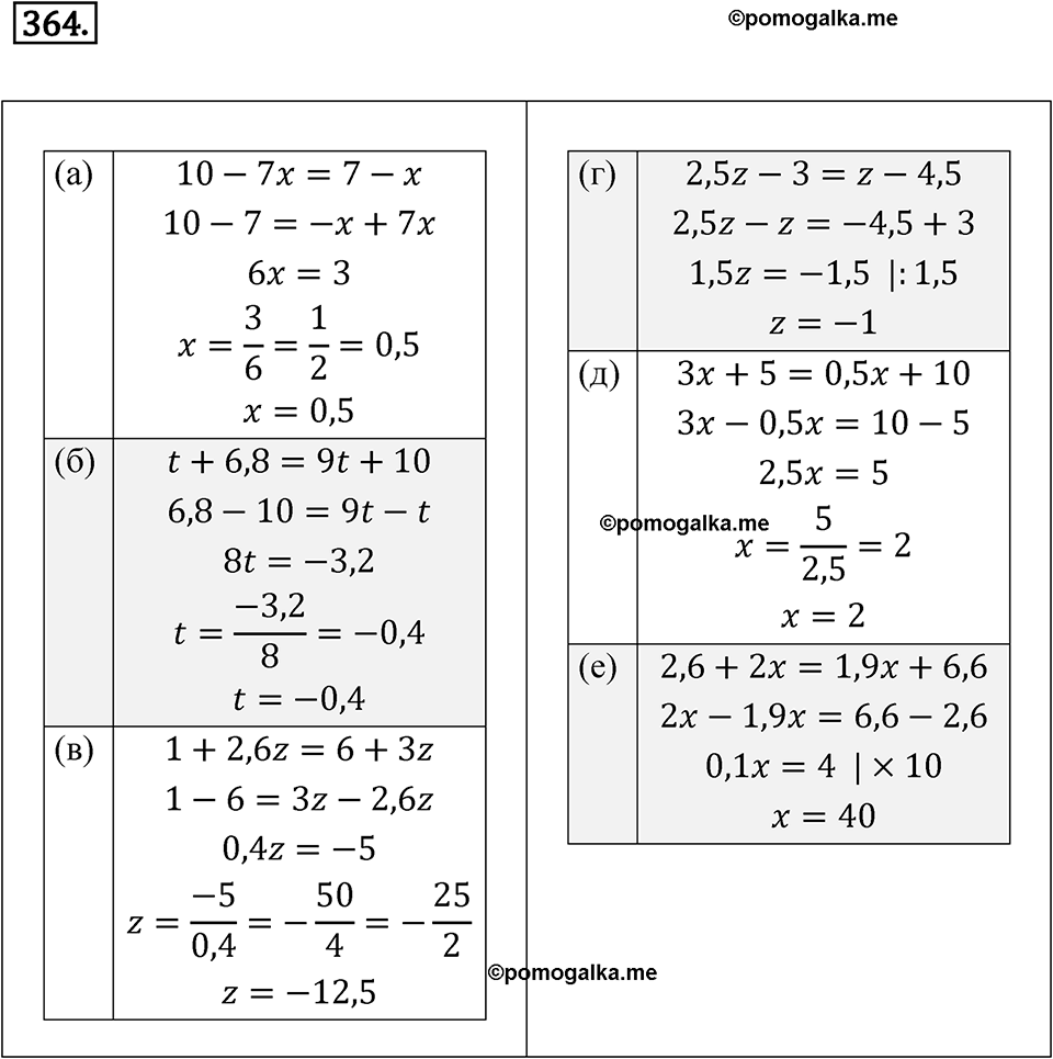 страница 112 номер 364 алгебра 7 класс Дорофеев 2022 год