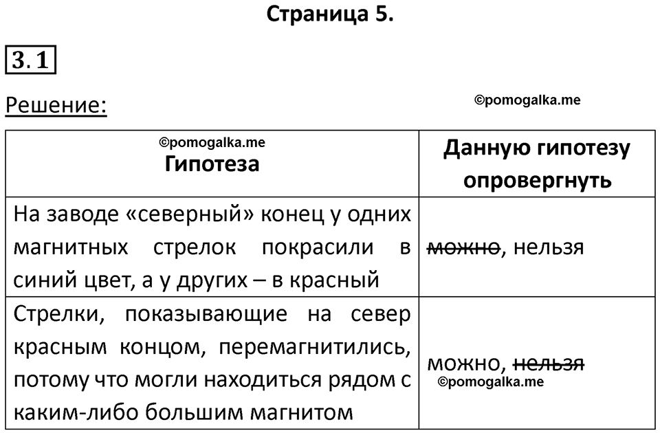 номер 3.1 физика 7 класс Ханнанова рабочая тетрадь 2025 год