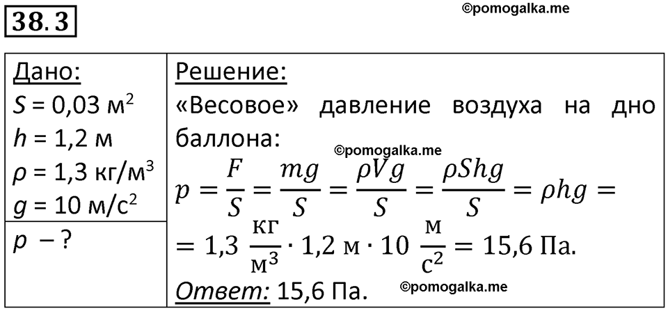 номер 38.3 физика 7 класс Ханнанова рабочая тетрадь 2025 год