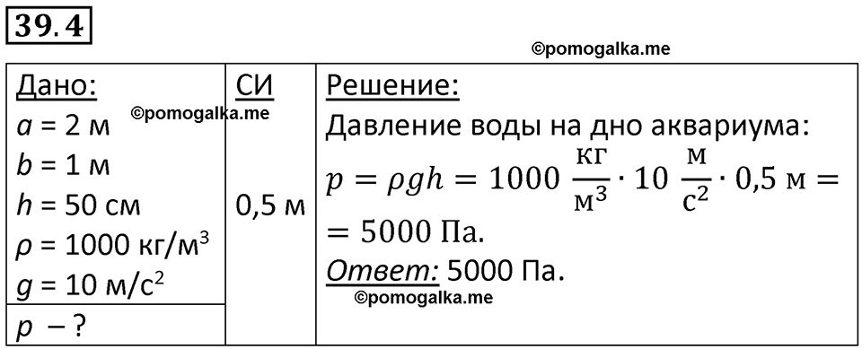 номер 39.4 физика 7 класс Ханнанова рабочая тетрадь 2025 год