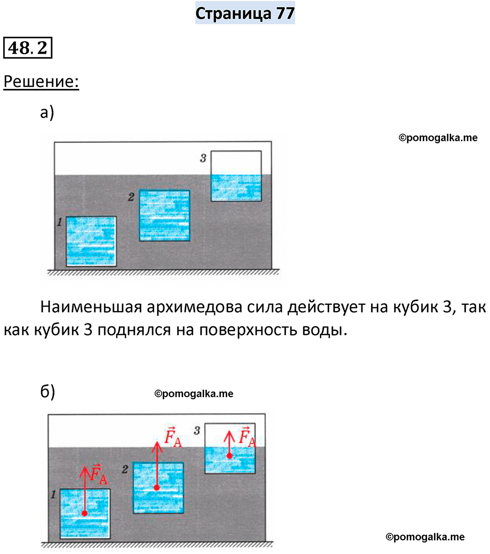 номер 48.2 физика 7 класс Ханнанова рабочая тетрадь 2025 год