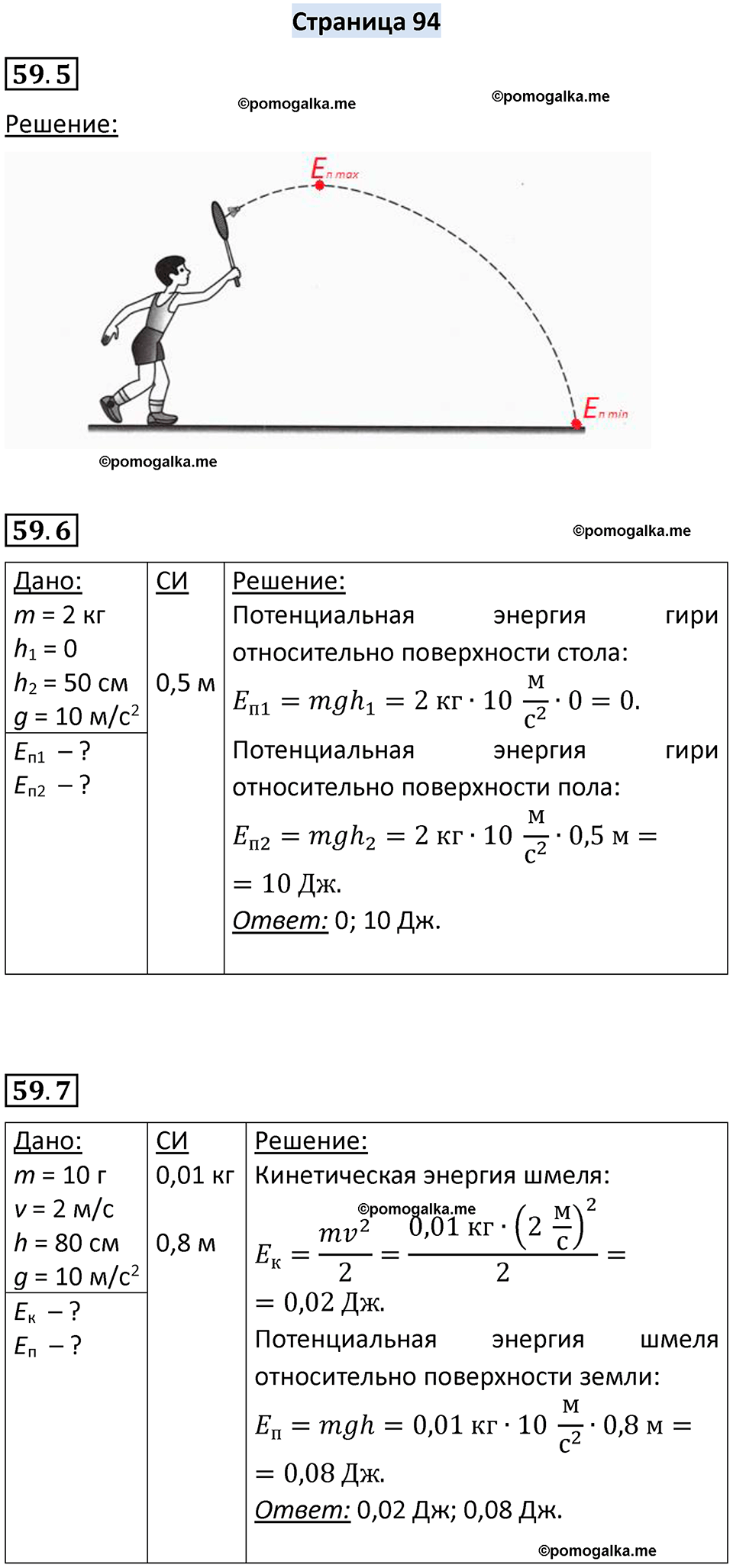 страница 94 физика 7 класс Ханнанова рабочая тетрадь 2025 год