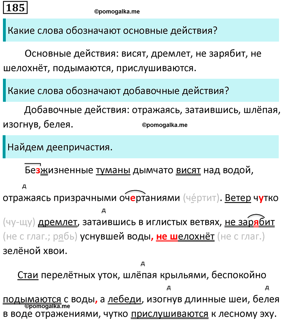 страница 99 упражнение 185 русский язык 7 класс Баранов, Ладыженская 2021-2022 год