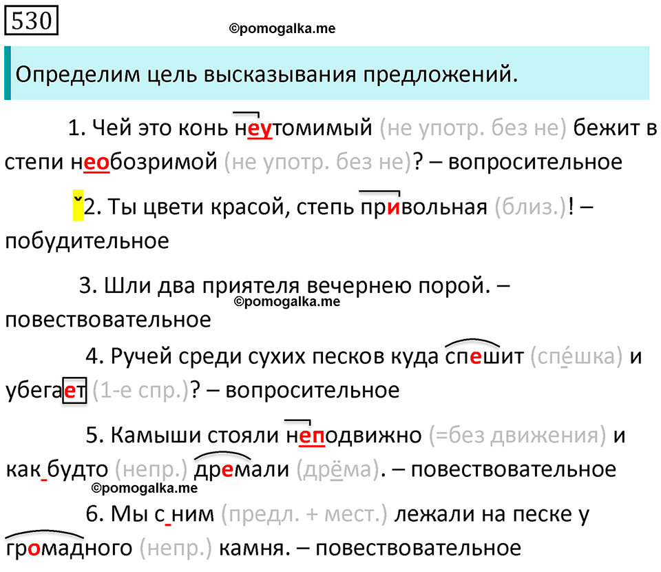 страница 116 упражнение 530 русский язык 7 класс Баранов, Ладыженская 2021-2022 год