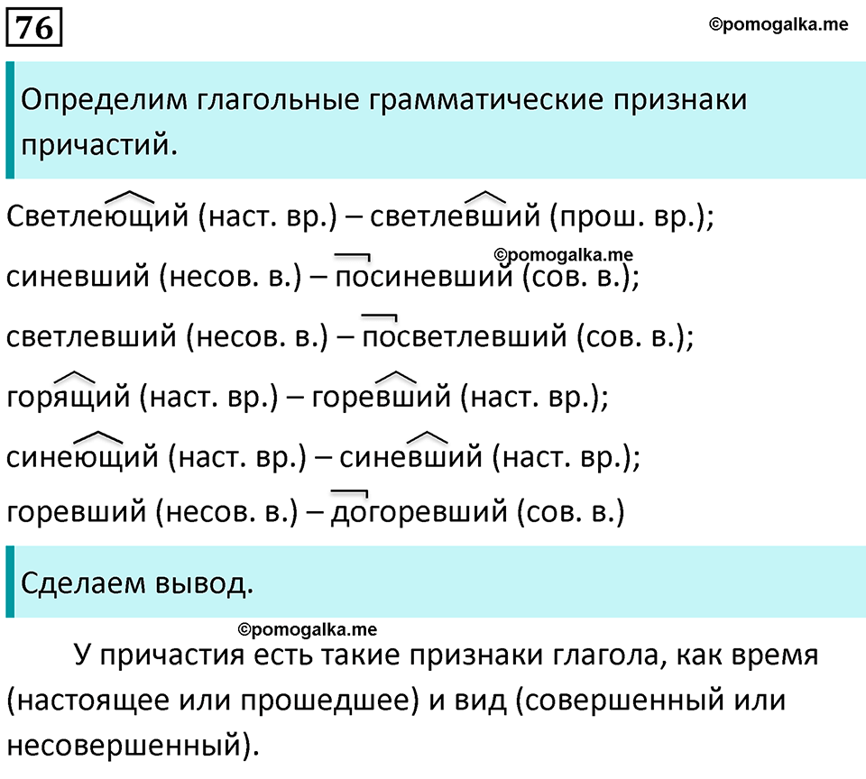 страница 40 упражнение 76 русский язык 7 класс Баранов, Ладыженская 2021-2022 год