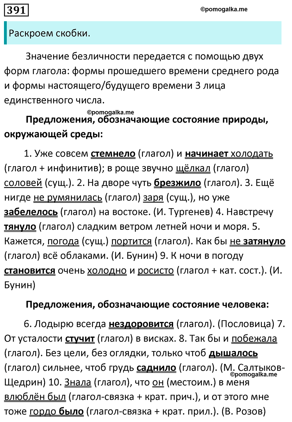 страница 4 упражнение 391 русский язык 7 класс Баранов, Ладыженская 2023 год