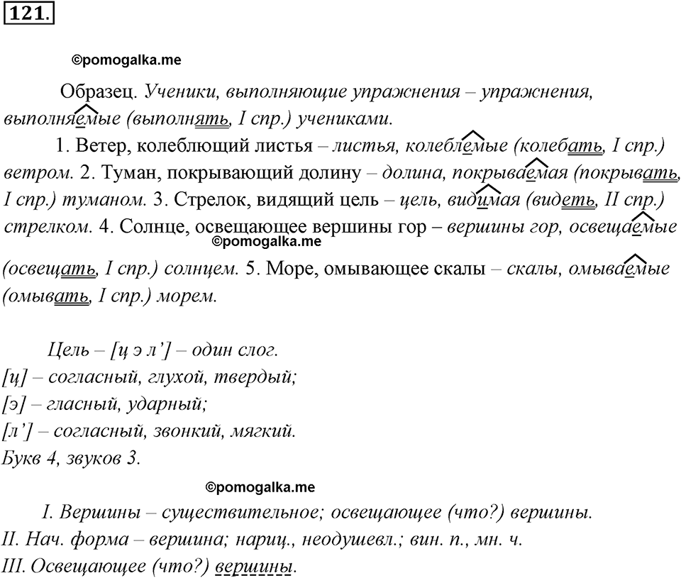 упражнение №121 русский язык 7 класс Ладыженская, Баранов