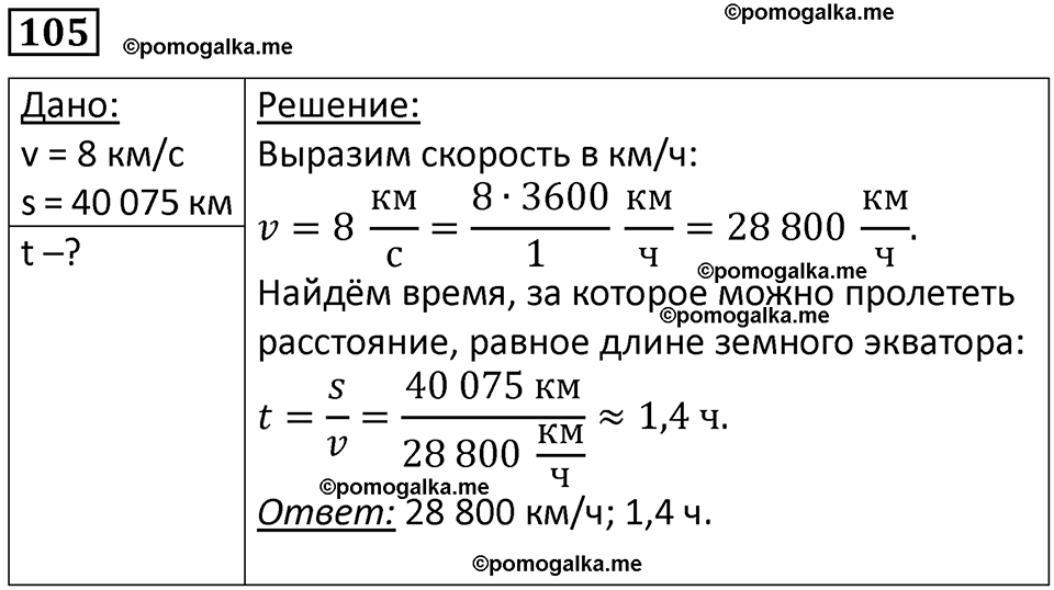 страница 17 номер 105 физика 7 класс Марон сборник задач и упражнений 2025 год