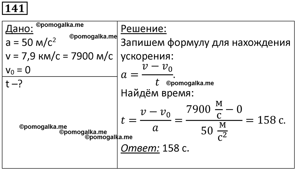 страница 24 номер 141 физика 7 класс Марон сборник задач и упражнений 2025 год