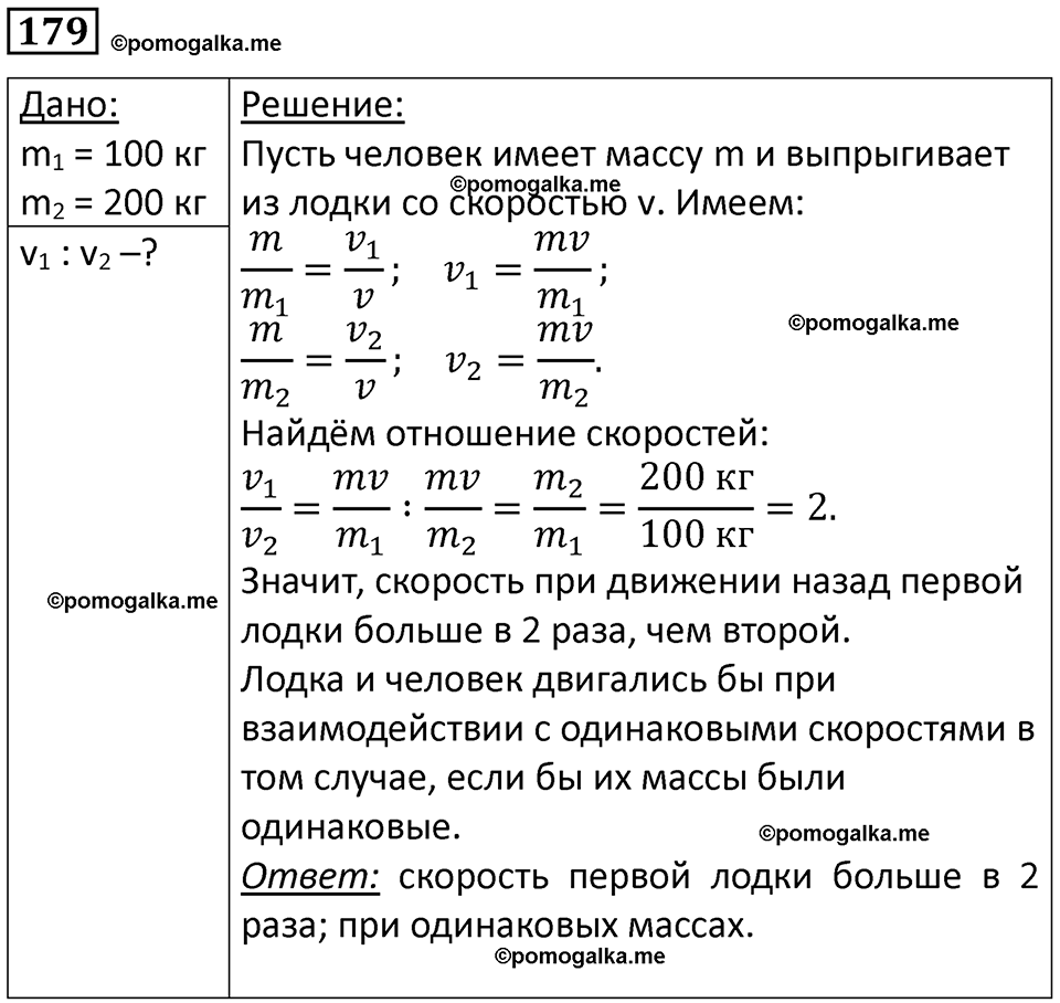 страница 29 номер 179 физика 7 класс Марон сборник задач и упражнений 2025 год