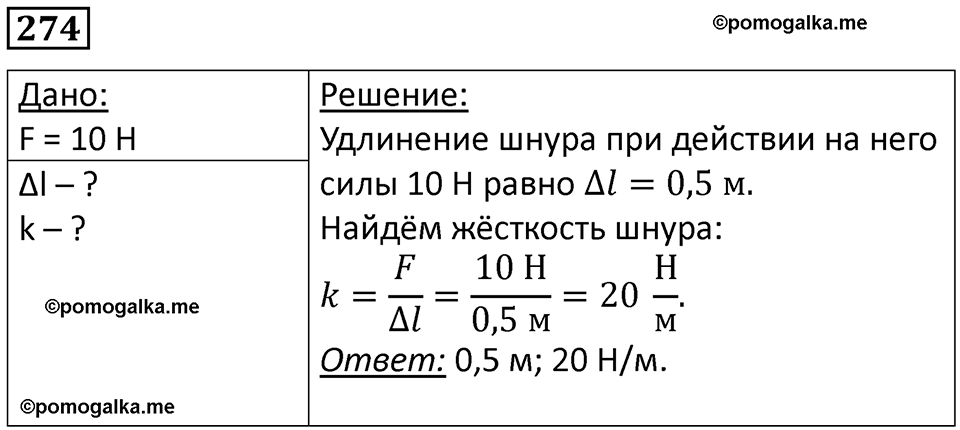 страница 38 номер 274 физика 7 класс Марон сборник задач и упражнений 2025 год